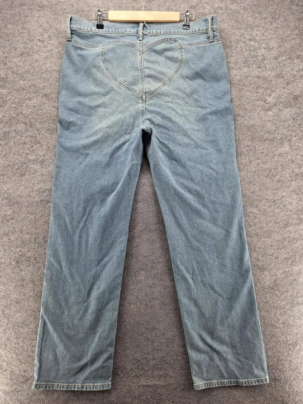 Fashion Nova Jeans Womens 16 Blue My Whole Heart Straight High Rise 34 Inseam